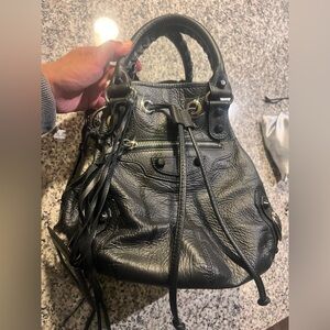 **SOLD**Balenciaga Black Mini Pom Pon